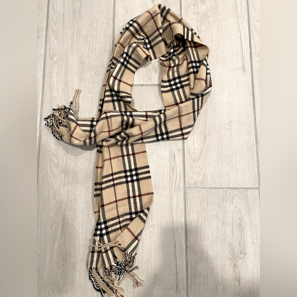 Burberry Cashmere small check scarf